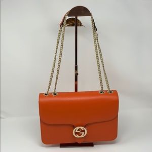NEW Gucci Interlocking G Shoulder Bag - orange